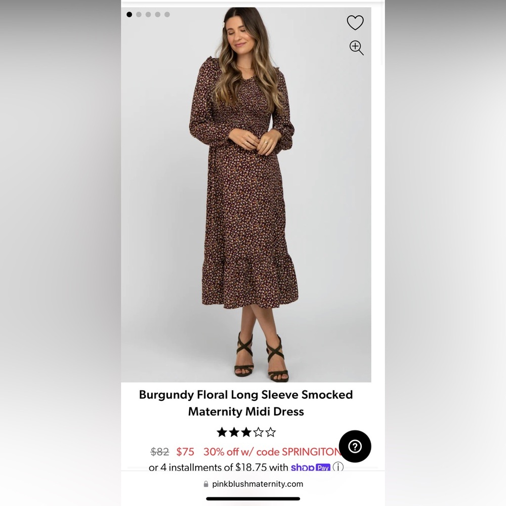 Baltic Born Smocked Floral Midi Dress size S by Hayden Los Angeles